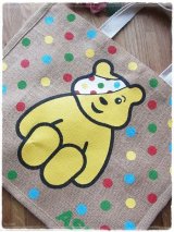 画像: ASDA◇Pudsey Bear 麻のエコバッグ