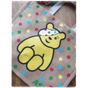 画像: ASDA◇Pudsey Bear 麻のエコバッグ