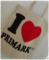画像: Primark☆コットンエコバッグ（I　ラブ　PRIMARK）