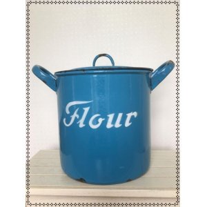 画像: ホーロー◇FLOUR缶（ブルー）