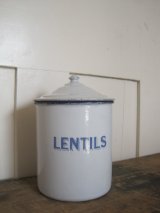 画像: ホーロー　LENTILS（レンズマメ）缶