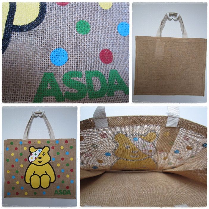 画像: ASDA◇Pudsey Bear 麻のエコバッグ