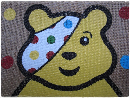 画像: ASDA◇Pudsey Bear 麻のエコバッグ