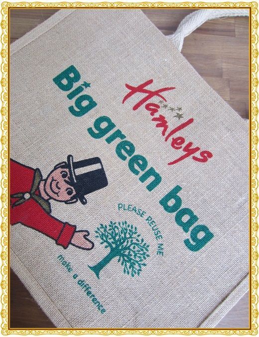 画像1: 値下げ♪Hamleys◇おもちゃ屋さんのエコバッグ（Big Green Bag）