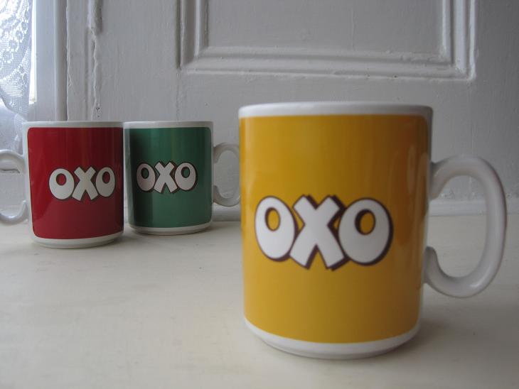 画像1: イギリスアンティーク*OXO マグカップ（イエロー）