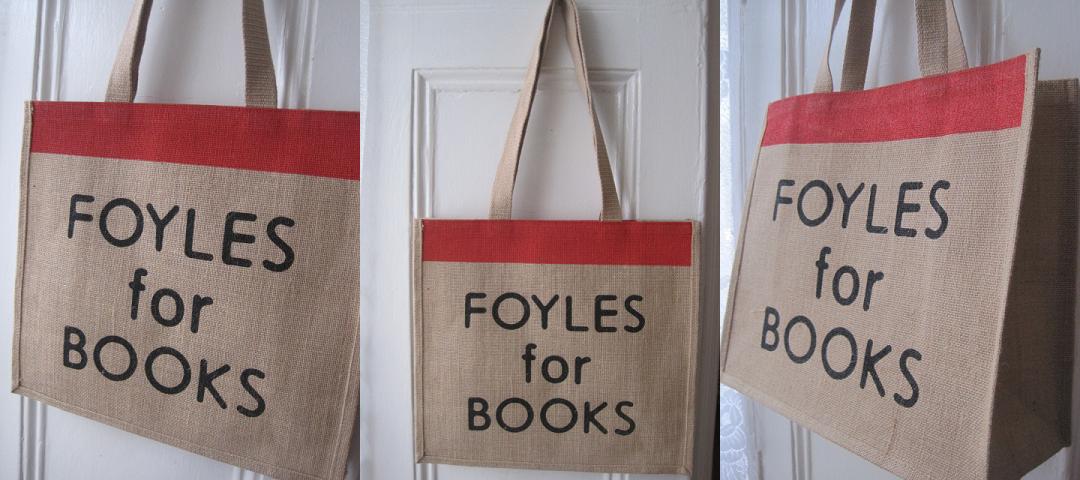 画像: イギリス：『FOYLES』麻のエコバッグ　（FOYLES for Books）