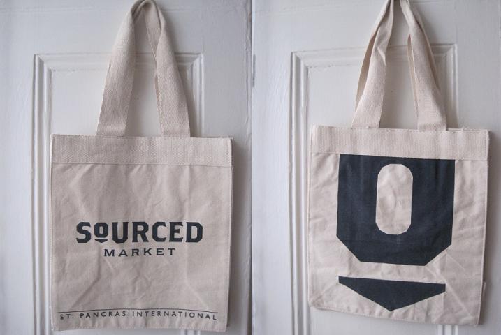 画像: 『Sourced Market 』コットンエコバッグ（ネイビー）